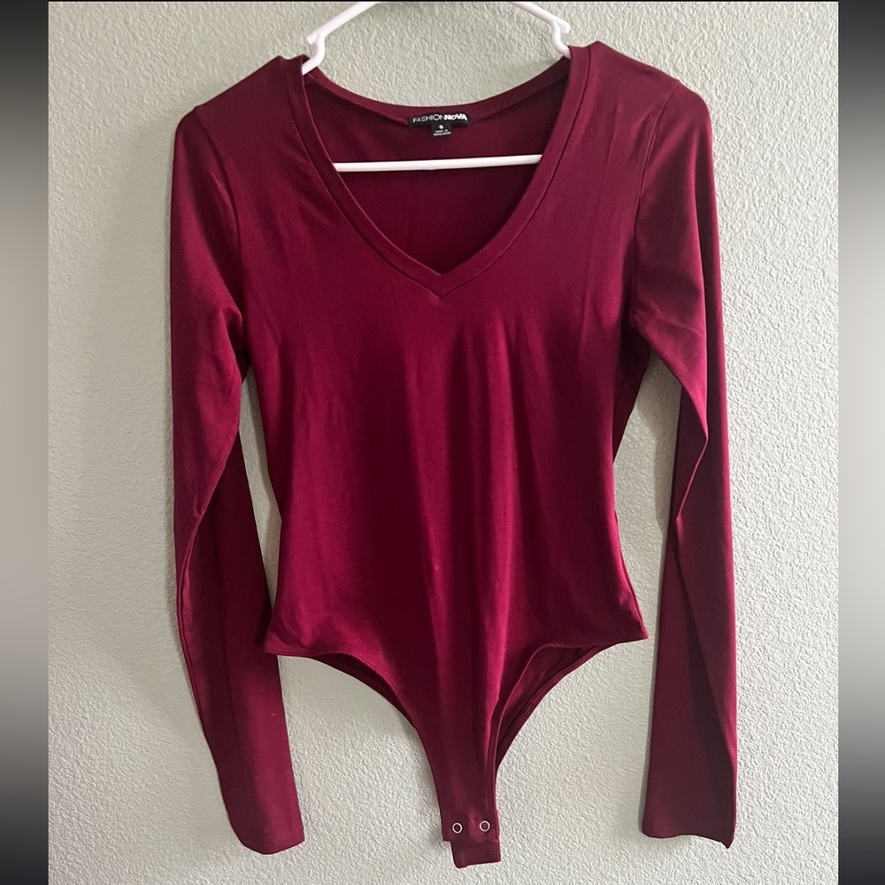 Wine red one piece